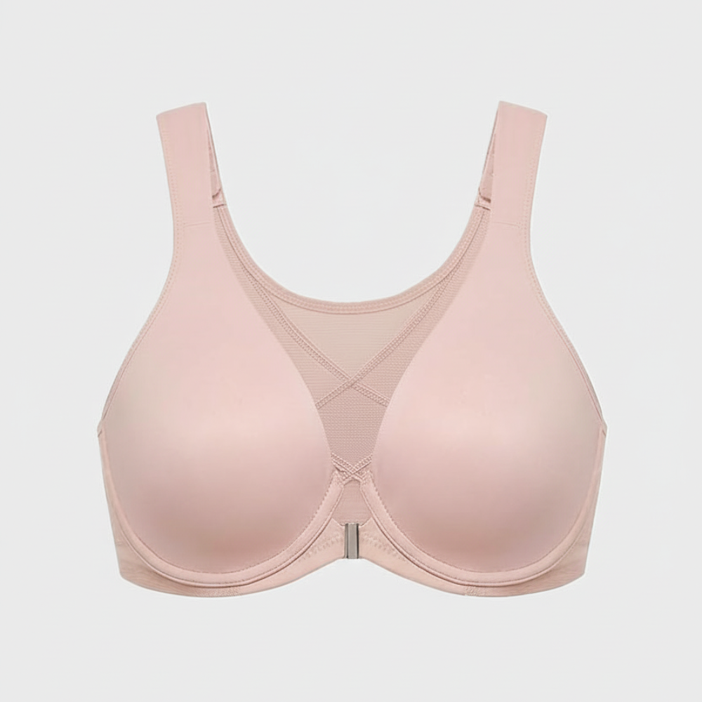 Front Closure Underwire Unlined Back Support Plunge Bra