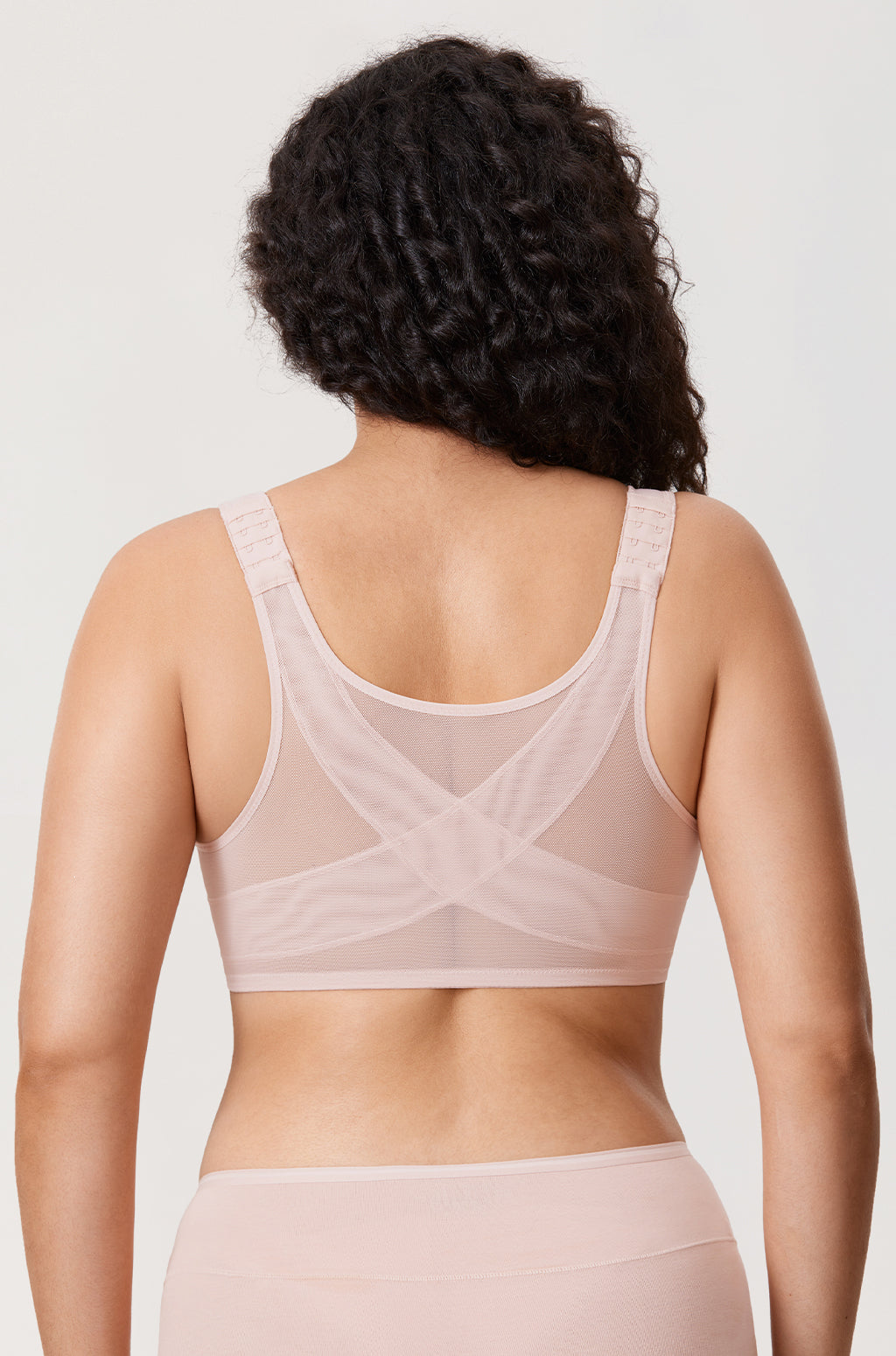 Front Closure Underwire Unlined Back Support Plunge Bra